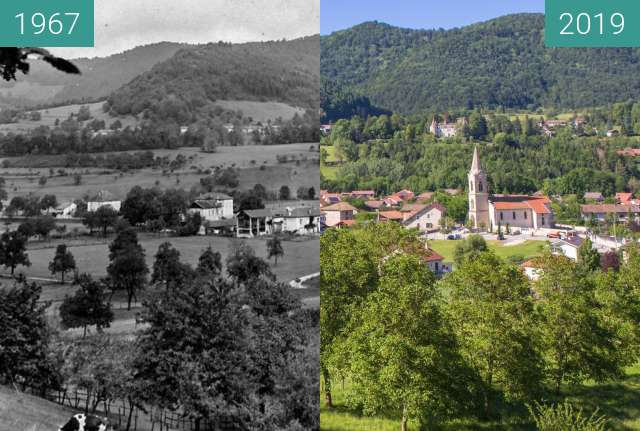 Vorher-Nachher-Bild von Le Village - Vue générale depuis le Bourdis zwischen 1967 und 13.06.2019