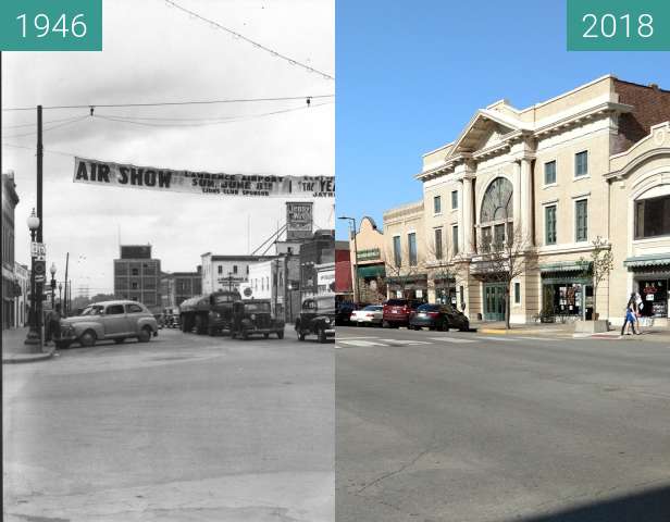 Image avant-après de Jayhawker Theater/Liberty Hall entre 1946 et 17 avr. 2018