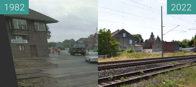 Vorher-Nachher-Bild von crossing Karstädt zwischen 1982 und 10.08.2022