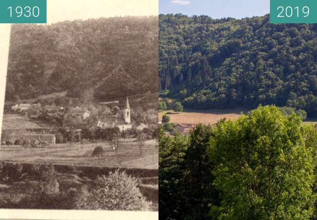 Vorher-Nachher-Bild von village zwischen 1930 und 12.07.2019