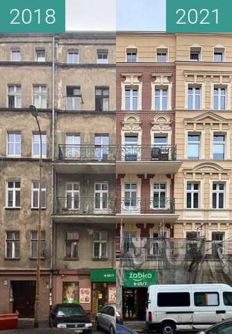 Vorher-Nachher-Bild von Rebuilding of a Palace in Wroclaw zwischen 2018 und 2021