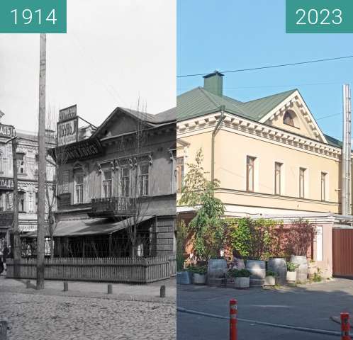 Image avant-après de Khoryva 16/7 entre 1914 et 16 juin 2023