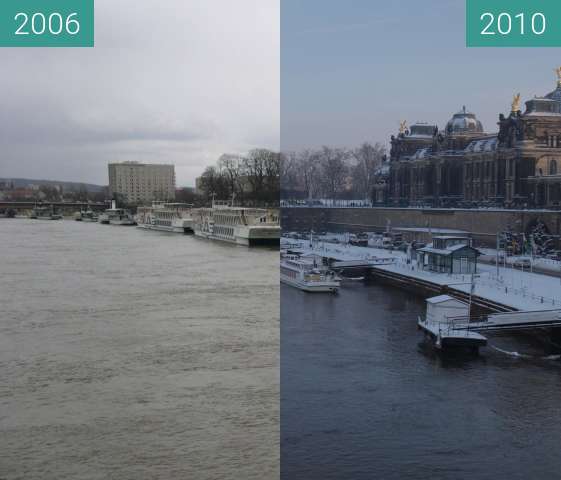 Vorher-Nachher-Bild von Brühlsche Terrasse zwischen 01.04.2006 und 30.12.2010