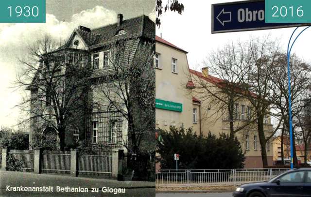 Vorher-Nachher-Bild von Bethanien's Hospital zwischen 1930 und 2016