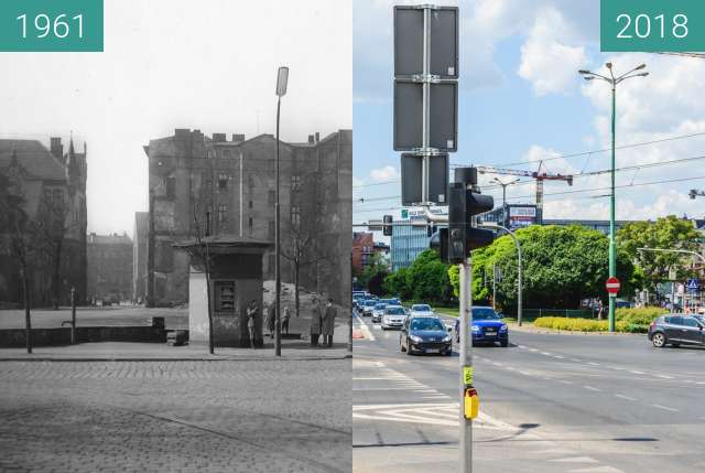 Vorher-Nachher-Bild von Ulica Małe Garbary zwischen 1961 und 22.05.2018