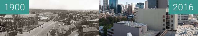 Image avant-après de Melbourne from Eastern Hill entre 1900 et 2016