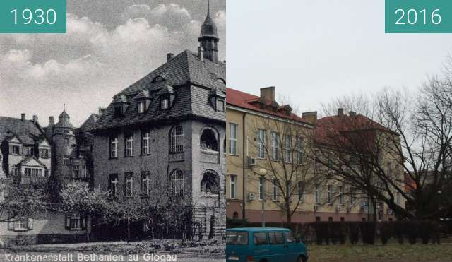 Image avant-après de Bethanien's Hospital  entre 1930 et 2016