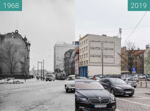 Vorher-Nachher-Bild von Ulica Zwierzyniecka zwischen 1968 und 07.03.2019