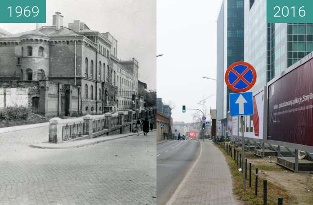 Image avant-après de Ulica Kościuszki entre 1969 et 2016