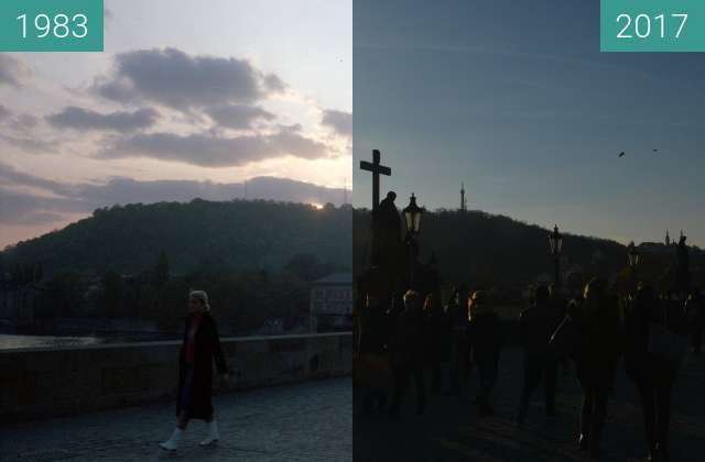 Image avant-après de Prag, Karlsrbrücke entre 1983 et 14 nov. 2017