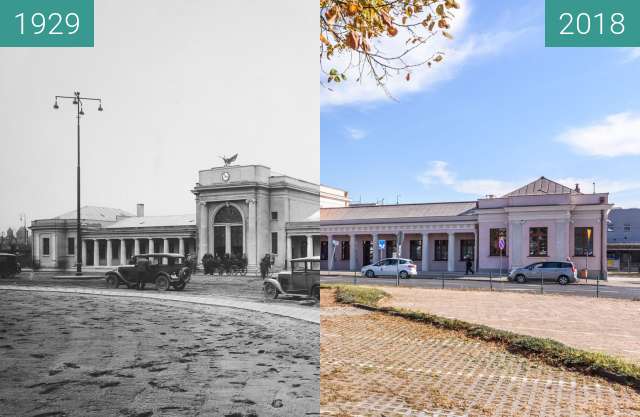 Vorher-Nachher-Bild von Dworzec Zachodni zwischen 1929 und 2018