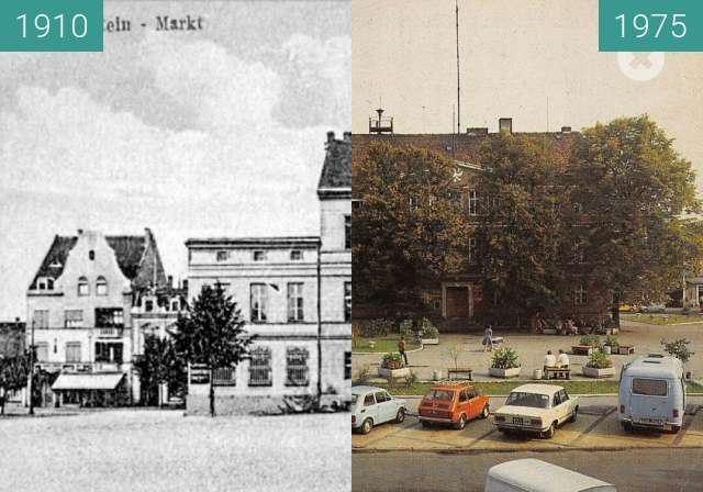 Image avant-après de Town entre 1910 et 1975