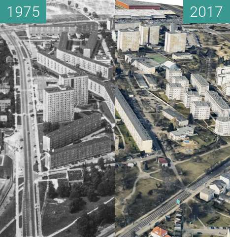 Vorher-Nachher-Bild von Osiedle Pod Lipami zwischen 1975 und 2017