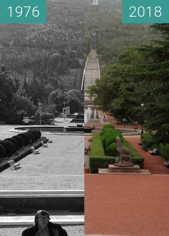 Vorher-Nachher-Bild von Lion Statues in Vake Park zwischen 1976 und 10.09.2018