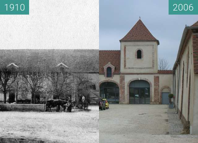 Image avant-après de ferme Mauny entre 1910 et 3 mars 2006