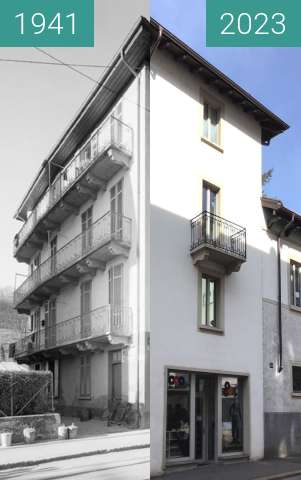 Vorher-Nachher-Bild von Via Trevano - Lugano zwischen 1941 und 2023