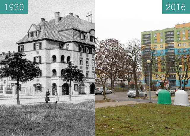 Image avant-après de Bahnhofstrasse entre 1920 et 2016