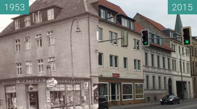 Image avant-après de Martinistraße 14 entre 1953 et 3 déc. 2015