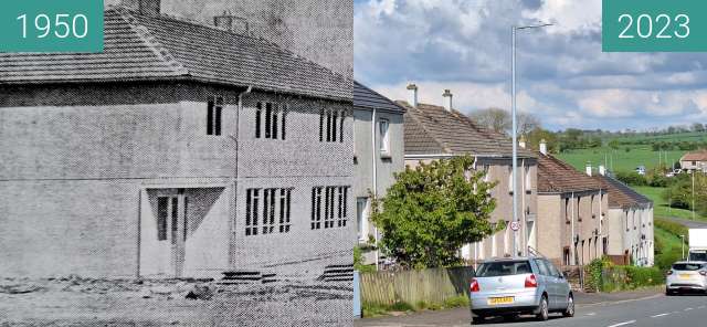 Image avant-après de Craigens Road, Netherthird entre 1950 et 13 mai 2023