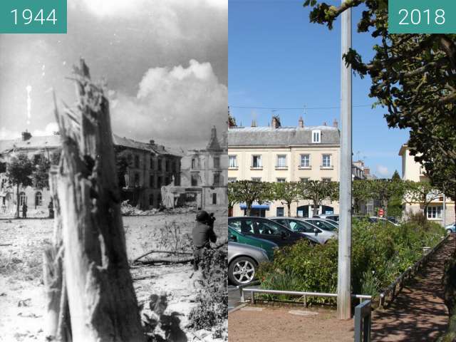 Image avant-après de Argentan 1944 - Normandy entre 20 août 1944 et 1 mai 2018