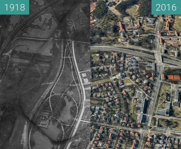 Vorher-Nachher-Bild von Sołacz, Poznań zwischen 09.04.1918 und 2016