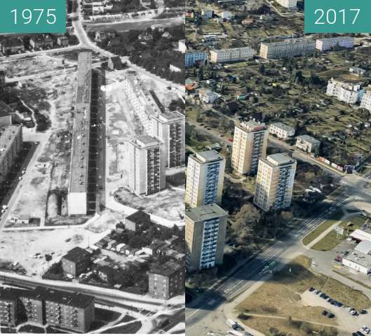 Vorher-Nachher-Bild von Ulica Maczka zwischen 1975 und 2017