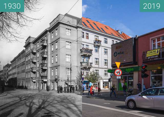 Image avant-après de Ulica Półwiejska entre 1930 et 2019