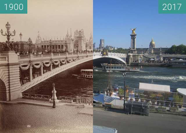 Image avant-après de Esplanade des Invalides (Universal Exhibition) entre 1900 et 18 juin 2017