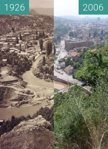 Image avant-après de View on Sarajevo entre 1926 et 29 juil. 2006