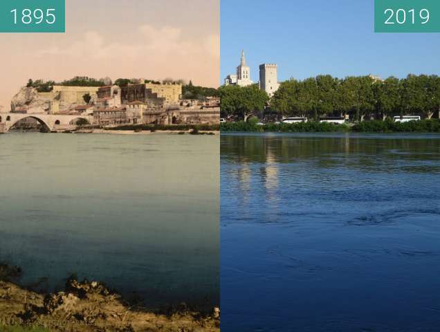 Image avant-après de Avignon entre 1895 et 12 août 2019