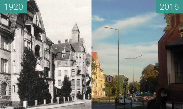 Before-and-after picture of Leopoldring between 1920 and 2016