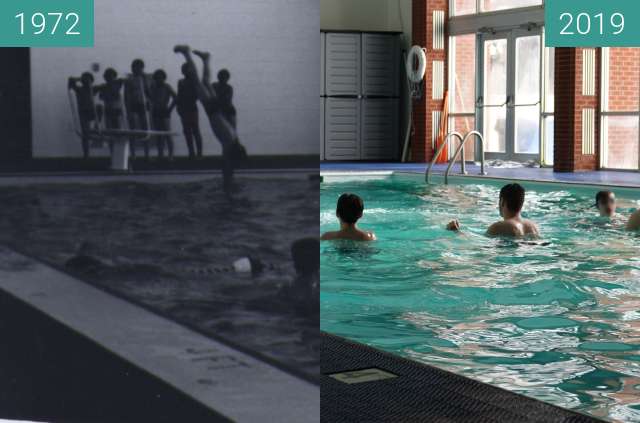 Before-and-after picture of John H. Uihlein Recreation Center at YBGR between 1972 and 2019-Feb-09