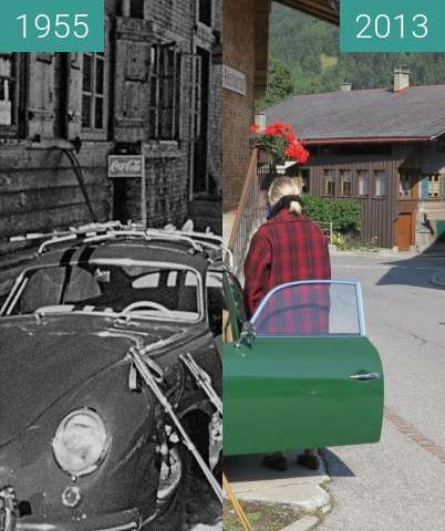 Vorher-Nachher-Bild von Les Moulins / Château-d'Oex zwischen 1955 und 07.09.2013