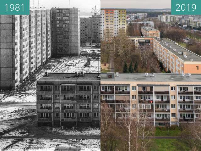 Vorher-Nachher-Bild von Osiedle Jana III Sobieskiego zwischen 1981 und 2019