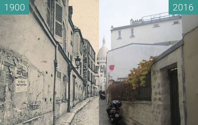 Vorher-Nachher-Bild von Rue St. Rustique zwischen 1900 und 27.11.2016