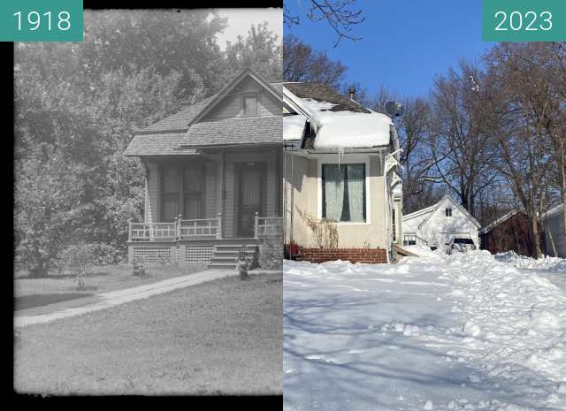 Image avant-après de Dr. Egge's House - 1918 to 2023 entre 12 juil. 1918 et 15 jan. 2023