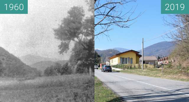 Vorher-Nachher-Bild von Dumenza: Strada per Palone zwischen 04.1960 und 04.2019