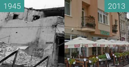 Before-and-after picture of building between 1945 and 2013