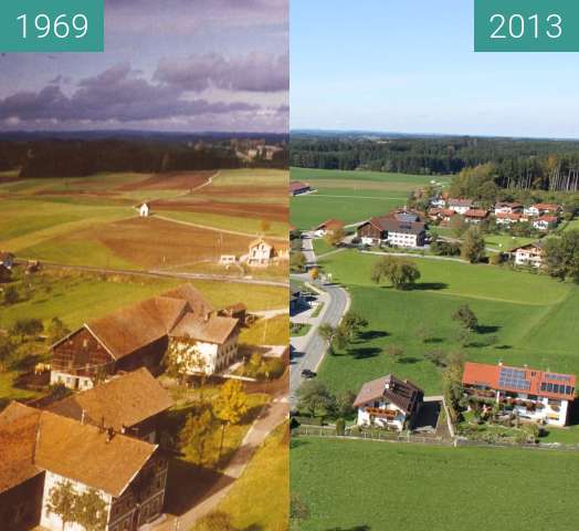 Vorher-Nachher-Bild von Nußdorf bei Traunstein zwischen 1969 und 2013