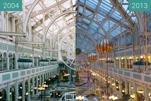 Before-and-after picture of St. Stephen's Green Shopping Centre between 2004-Nov-14 and 2013-Nov-29