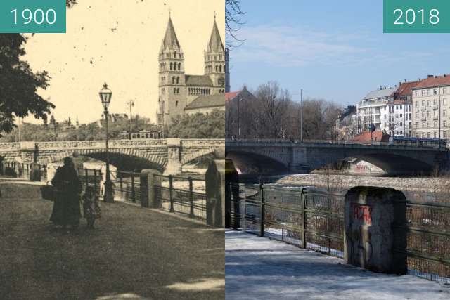 Vorher-Nachher-Bild von München-Maximilianskirche (1) zwischen 1900 und 04.03.2018