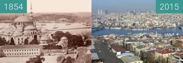 Vorher-Nachher-Bild von Haliç zwischen 1854 und 2015