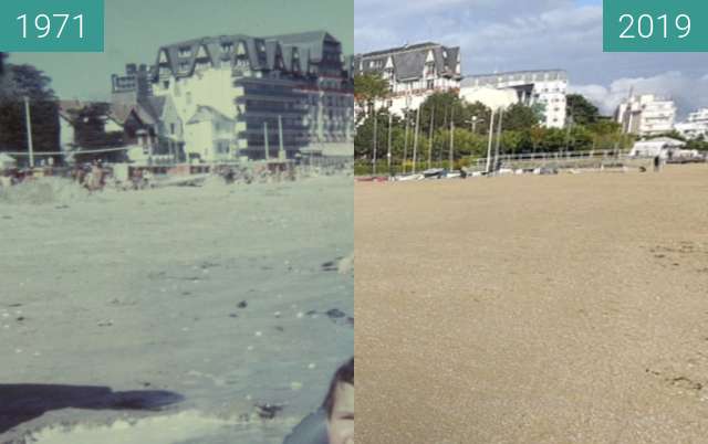 Before-and-after picture of La Baule between 08/1971 and 2019