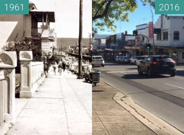 Before-and-after picture of High Street, Penrith between 1961 and 2016