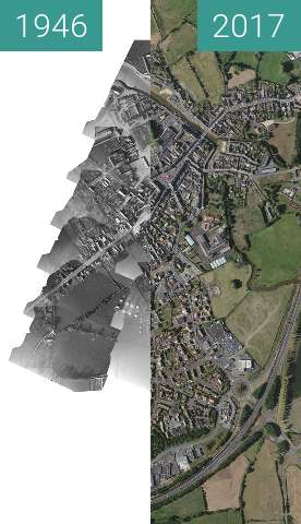 Before-and-after picture of Plan Isigny sur mer between 1946 and 2017