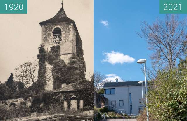 Vorher-Nachher-Bild von Stuttgart - Wangen, Michael(i)skirche zwischen 1920 und 04.04.2021