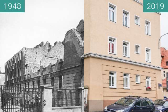 Vorher-Nachher-Bild von Ulica Nowowiejskiego zwischen 1948 und 2019