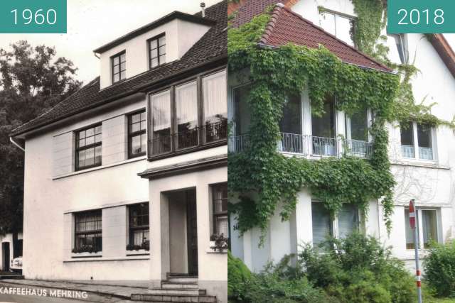 Vorher-Nachher-Bild von Café Mehring zwischen 1960 und 04.07.2018