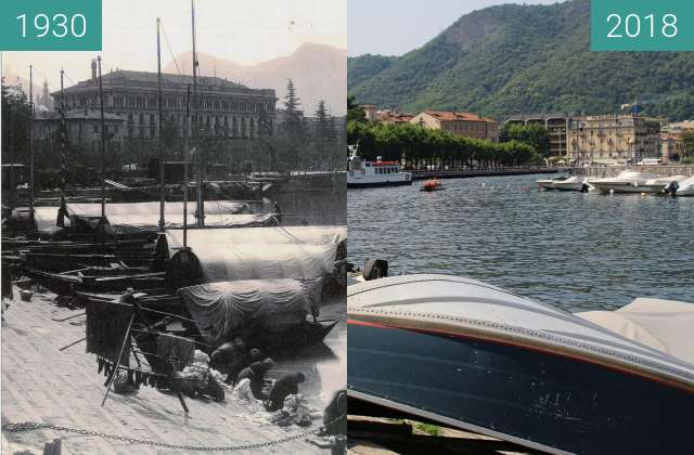 Vorher-Nachher-Bild von Lake of Como zwischen 1930 und 2018