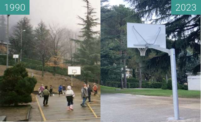 Image avant-après de Scuola elementare Pazzallo entre 1990 et 2023